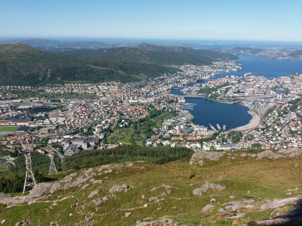 Blick auf Bergen vom Ulriken