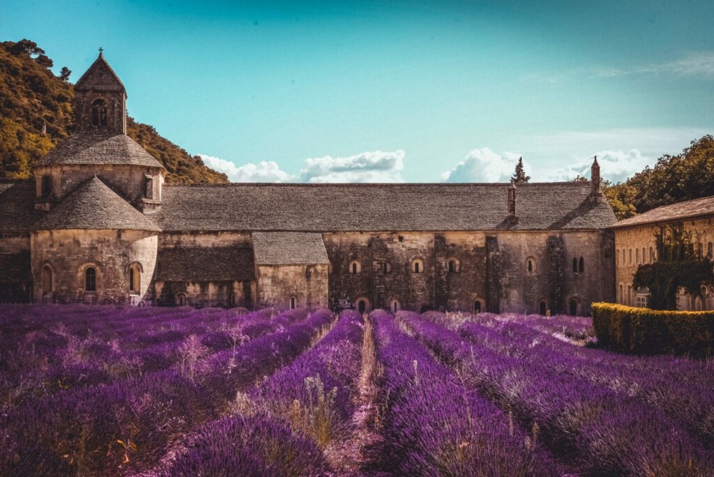 Frankreich Provence Lavendelfeld altes Chateau