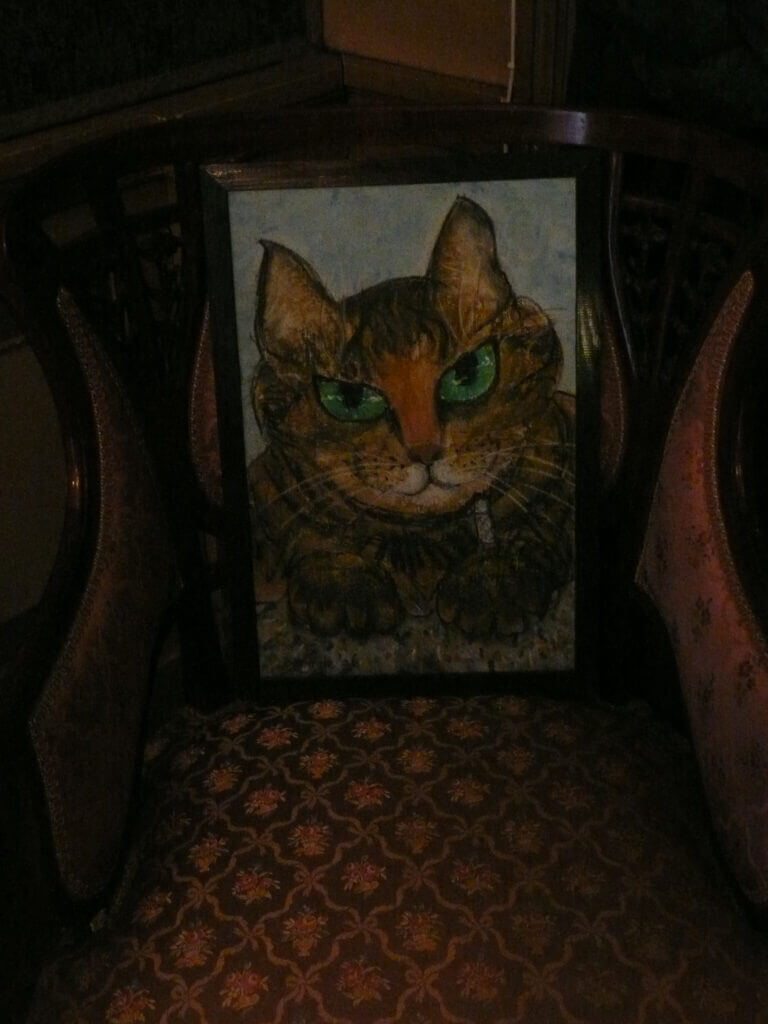 Gemälde mit Katze