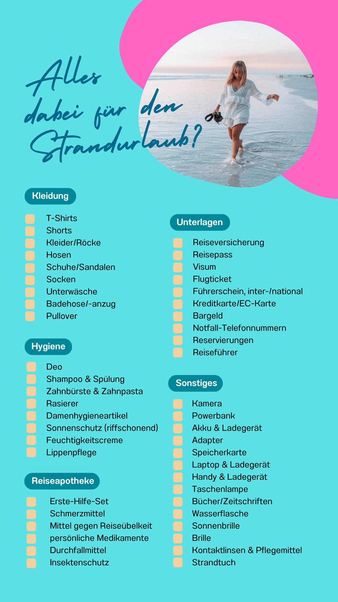 PACKLISTE STRANDURLAUB - NORDISCHES REISEFIEBER